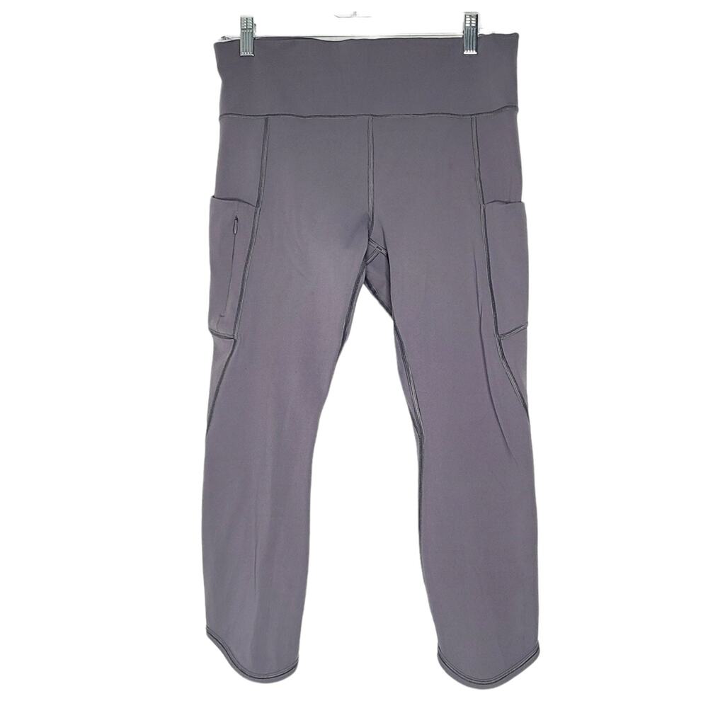 Athleta dark gray capri leggings sz L